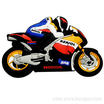 Motorcycle Designed USB Flash Stick with 1 to 32GB Memory Capacity, Free Printing and Packaging